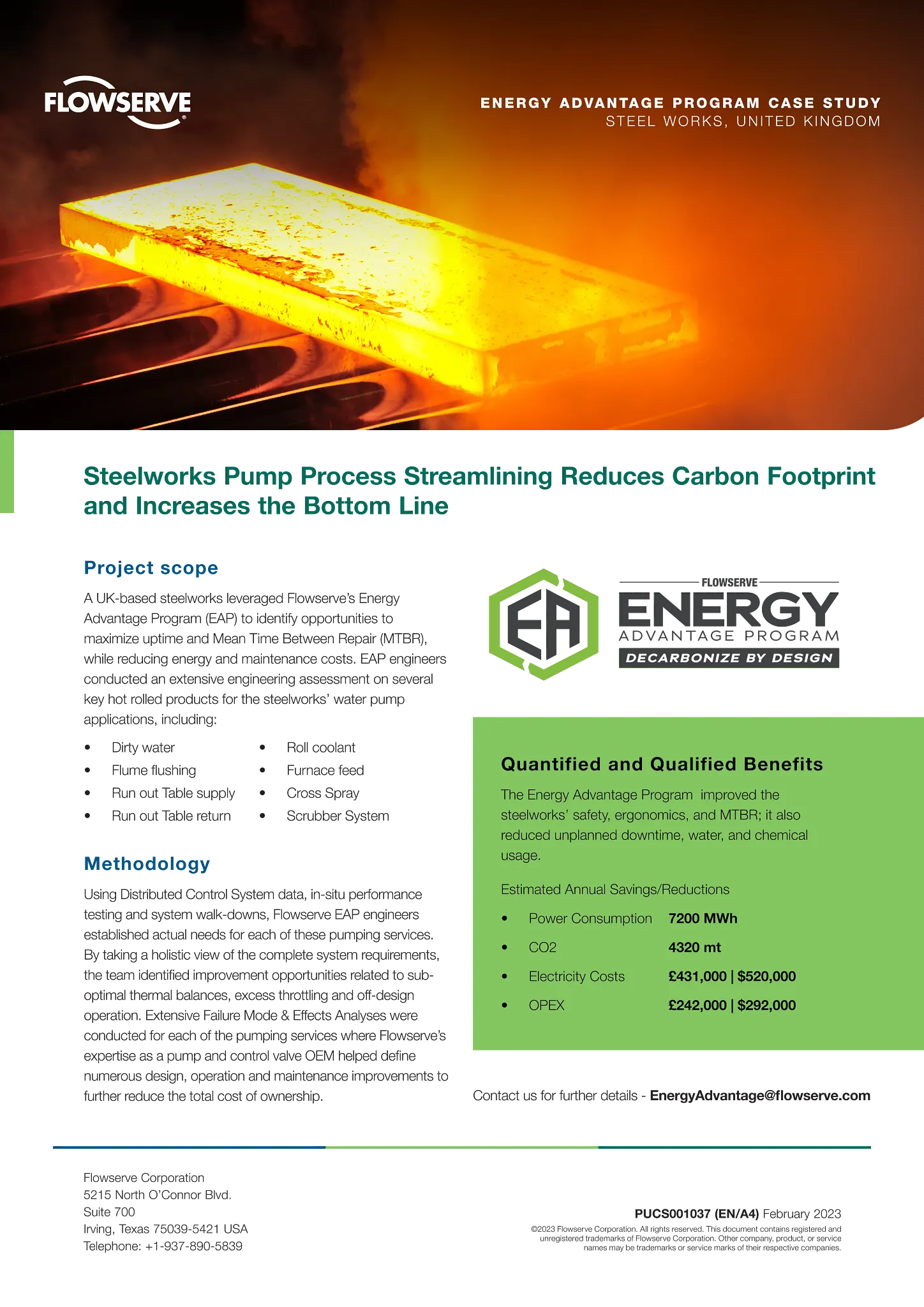 钢铁厂通过简化泵流程来减少碳足迹并增加利润